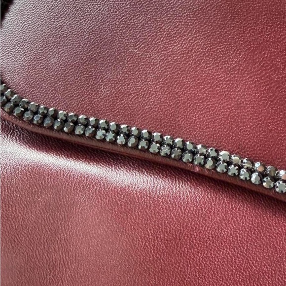 Daniel Swarovski Paris Red Currant Lambskin Clutch - Picture 3 of 6